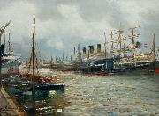 Alfred Jensen Dalmannkai Hamburg oil painting reproduction